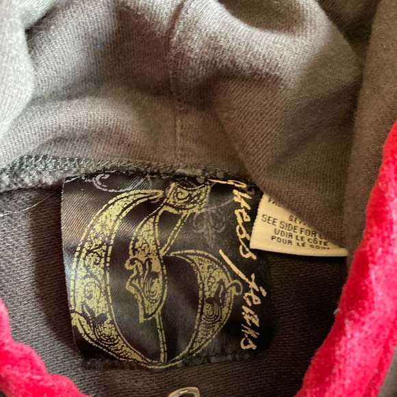 Girls guess jeans zip up rose sweatshirt - Picture 7 of 8